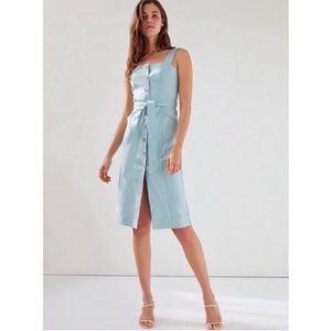 Aritzia Babaton Kofi Dress button front tie